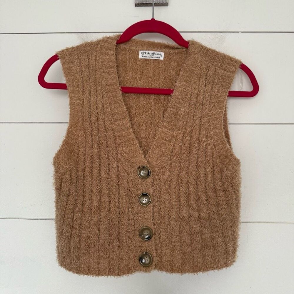 FCT Girls Large Brown Sweater Vest